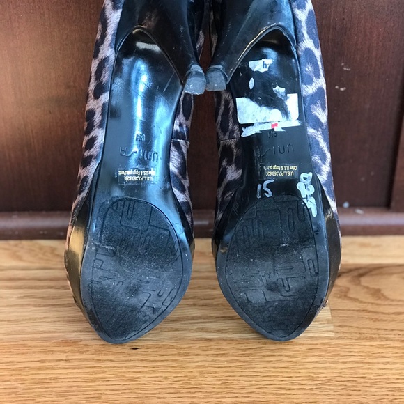 Leopard Print Open Toe Heel - Picture 5 of 6